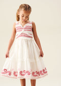 Everlyn Embroidered Frill Dress