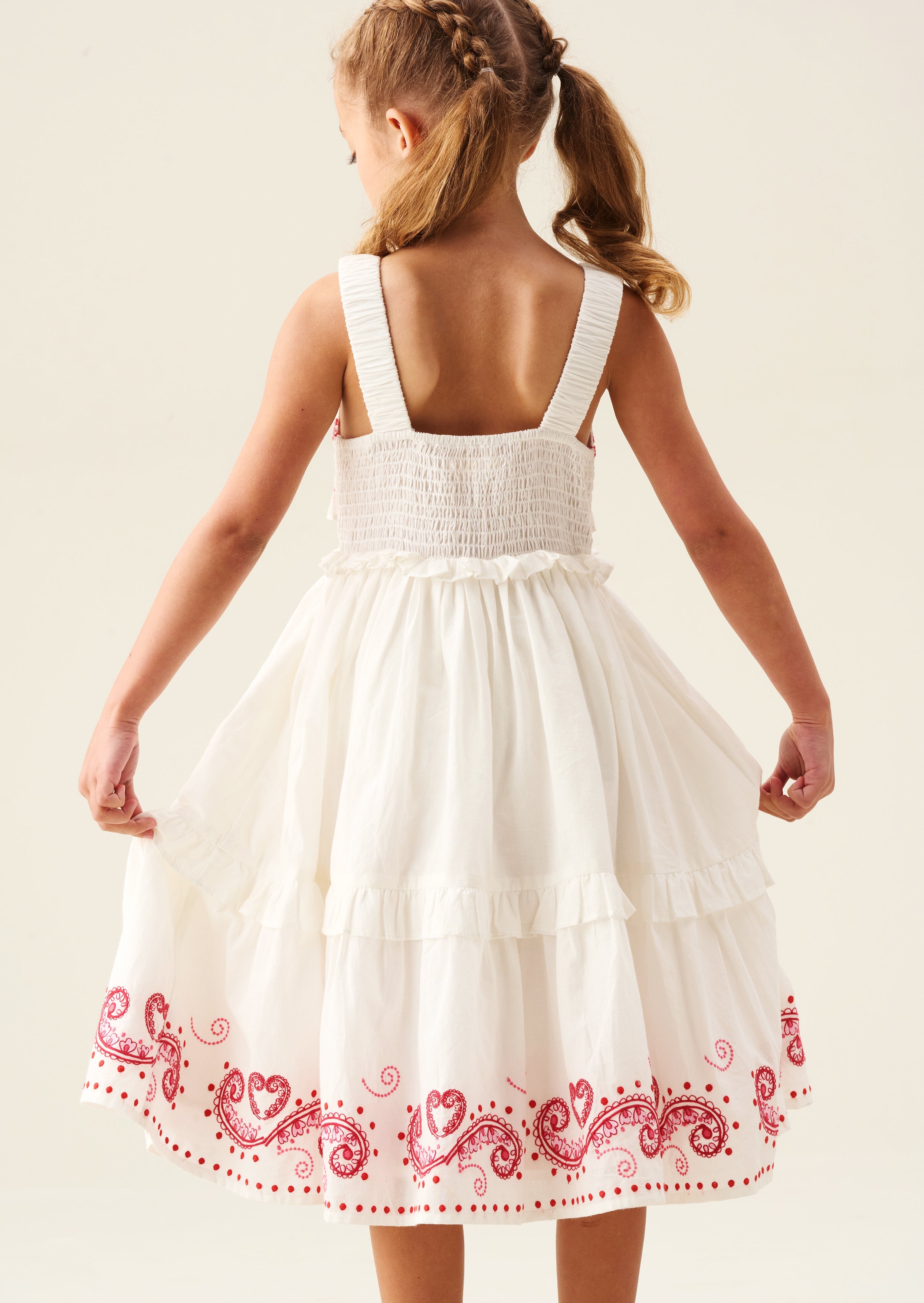 Everlyn Embroidered Frill Dress