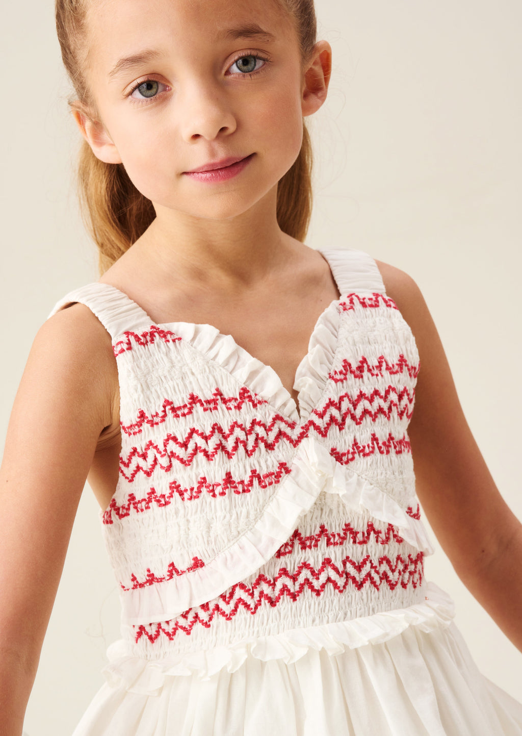 Everlyn Embroidered Frill Dress